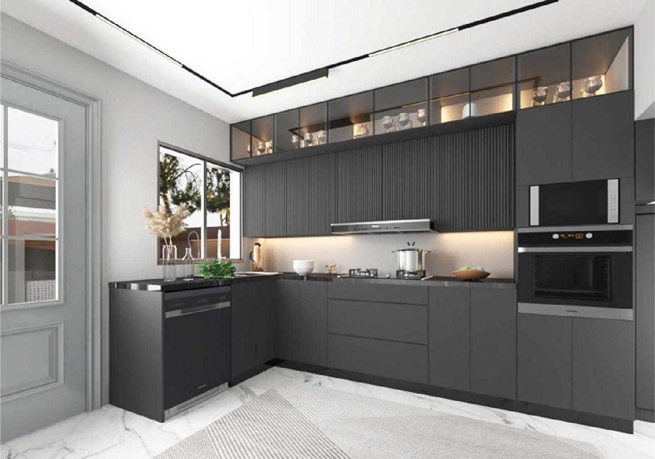 Modern luxury kitchen storage solutions and organization