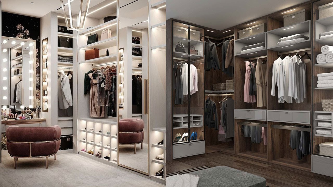 Modern luxury bedroom with walk-in closet design inspiration